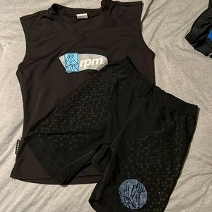 RPM top and Nike bike short